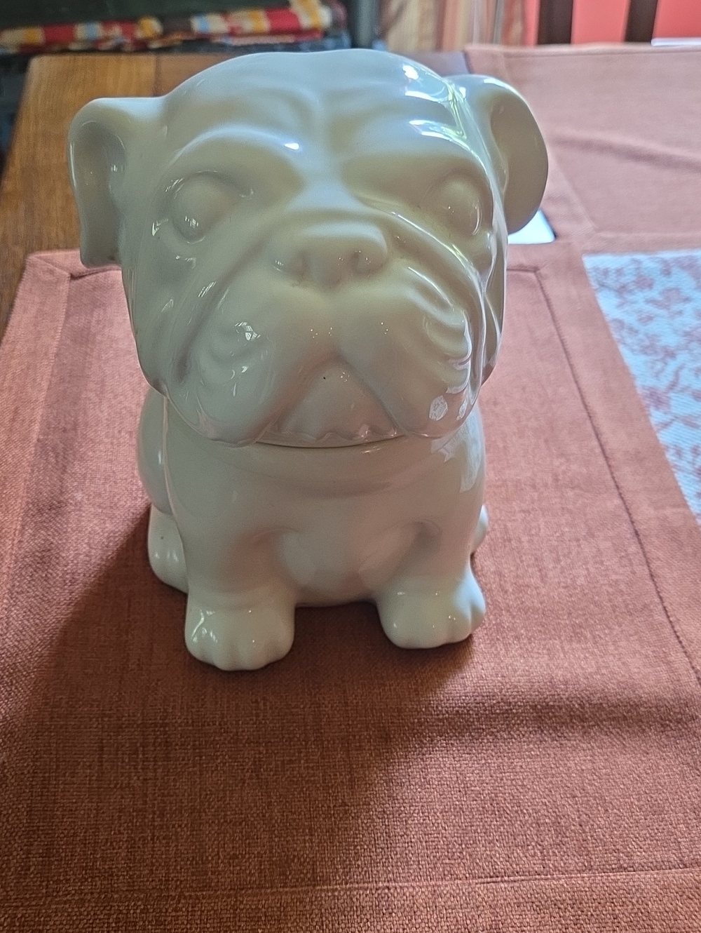 Threshold White Ceramic Bulldog Cookie Jar